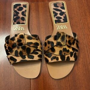 Zara Women's Leopard Print Sandals